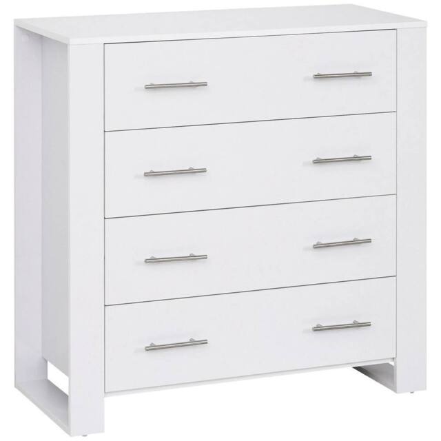 Kelvenix Chest Of 4 Drawers Home Storage in White - Size: 0.6m2 - image 1