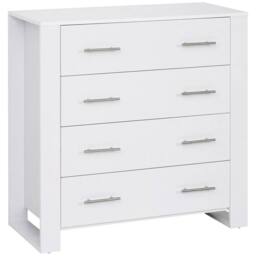Kelvenix Chest Of 4 Drawers Home Storage in White - Size: 0.6m2