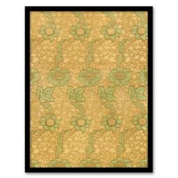 Artery8 William Morris Framed Wall Art Kennet Floral Pattern Orange Green - Size: A4 - thumbnail 1