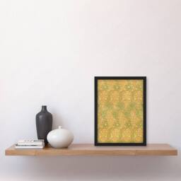 Artery8 William Morris Framed Wall Art Kennet Floral Pattern Orange Green - Size: A4 - thumbnail 2