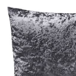 Luxury Living Crushed Velvet Cushions Set of 4 With Fibre Filled Pads in Charcoal - Size: 45 cm x 45 cm - thumbnail 5