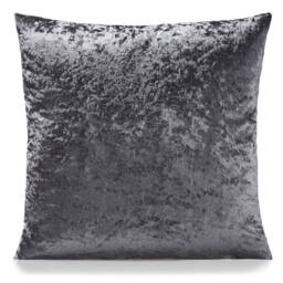 Luxury Living Crushed Velvet Cushions Set of 4 With Fibre Filled Pads in Charcoal - Size: 45 cm x 45 cm - thumbnail 2