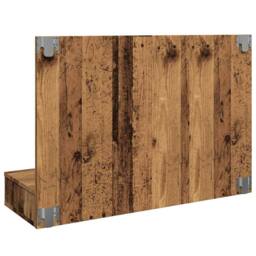 Berkfield Home Mirror Cabinet with LED Old Wood 90x31.5x62 cm in Brown - thumbnail 7
