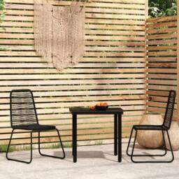 Berkfield Home Decorative 3 Piece Garden Dining Set Black - thumbnail 2