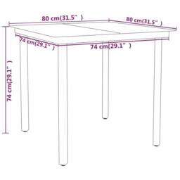 Berkfield Home Decorative 3 Piece Garden Dining Set Black - thumbnail 7