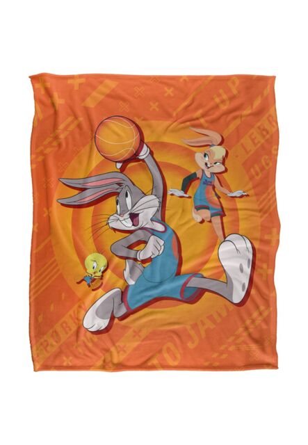Warner Brothers Space Jam 2 Silky Touch Super Soft Throw Blanket 152x127cm in White - Size: 152x127 cm - image 1