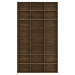 Berkfield Home CD Cabinet Brown Oak 102x23x177.5 cm Engineered Wood - thumbnail 3
