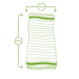 Nicola Spring 100% Cotton Bath Towel Turkish Style Hamman Blanket Bath Sheet - 160 x 90cm (x2) in Light Grey - thumbnail 3