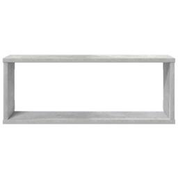 Berkfield Home Wall Cube Shelf 4 pcs Concrete Grey 60x15x23 cm Engineered Wood - Size: 60 x 15 x 23 cm - thumbnail 5