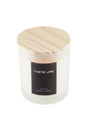 SHEONLY Soy Wax Scented Candle in Frosted Glass Jar, White Tea - thumbnail 2