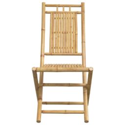 Berkfield Home Folding Garden Chairs 2 pcs 46x66x99 cm Bamboo in Brown - Size: 46 x 66 x 99 cm - thumbnail 5