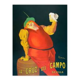 Artery8 Leonetto Cappiello Framed Wall Art La Cruz del Campo Beer Vintage Advert in Red - Size: A4 - thumbnail 3