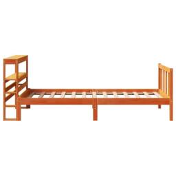 Berkfield Home Beautiful Bed Frame with Headboard Frame Wax Brown 75x190 cm Smal - Size: Small Single - thumbnail 5