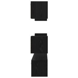 Berkfield Home TV Cabinet Wall-mounted Other with Storage with Door 7 pcs Black oak Medium 180 x 30 x 30 cm - thumbnail 9