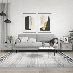 Berkfield Home Coffee Tables 2 pcs Grey Sonoma 50x50x40 cm Engineered Wood - Size: 50 x 50 x 40 cm - thumbnail 1