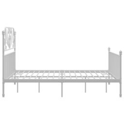 Berkfield Home Bed Frame White Metal 140x200 cm - thumbnail 4