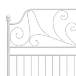 Berkfield Home Bed Frame White Metal 140x200 cm - thumbnail 5