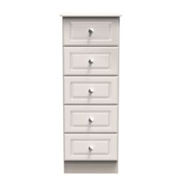 Ready Assembled 2 U Stratford 5 Drawer Tall Bedside (Ready Assembled) in Taupe - thumbnail 1