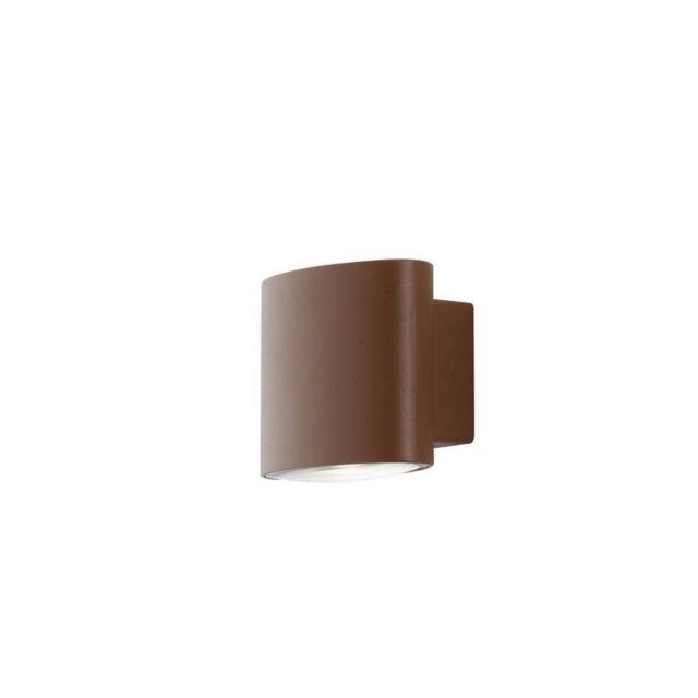 Netlighting Boxter Bro Outdoor Integrated LED Up Down Wall Light Corten IP44 4000K in Brown