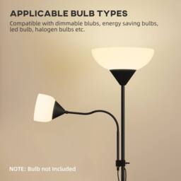 Wyld Haus Rira Nido Black Metal Uplighter Floor Lamp with Adjustable Gooseneck - thumbnail 8