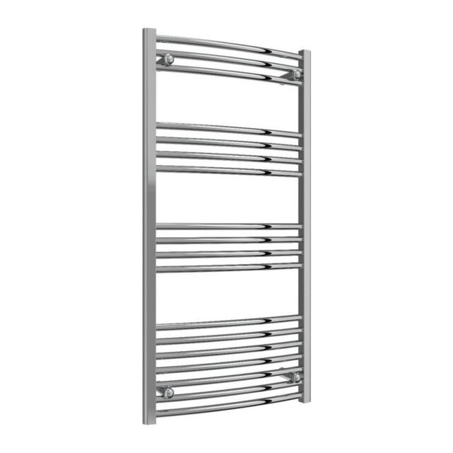 Bathroom Kingdom Capo Electric Chrome Straight Heated Towel Rail 1200x600 in Silver - image 1
