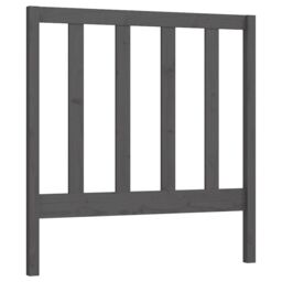 Berkfield Home Bed Headboard Grey 95x4x100 cm Solid Wood Pine - Size: 95 x 4 x 100 cm - thumbnail 2