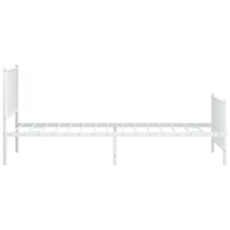 Berkfield Home Metal Bed Frame with Headboard & Footboard White 100x200 cm - thumbnail 6