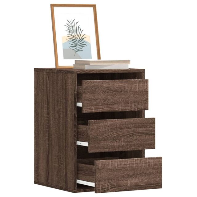 Berkfield Home Corner Chest of Drawers Brown Oak 40x41x58 cm Engineered Wood - Size: 40 x 41 x 58 cm - image 1