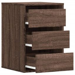 Berkfield Home Corner Chest of Drawers Brown Oak 40x41x58 cm Engineered Wood - Size: 40 x 41 x 58 cm - thumbnail 5