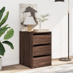 Berkfield Home Corner Chest of Drawers Brown Oak 40x41x58 cm Engineered Wood - Size: 40 x 41 x 58 cm - thumbnail 3