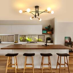 COMELY Industrial Ceiling Light, 6 Lights Vintage Sputnik Ceiling Light - thumbnail 2