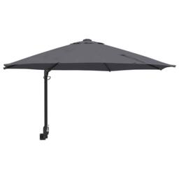Berkfield Home Patio Umbrella Anthracite Powder-Coated Steel, Polyester Large in Dark Grey - thumbnail 3