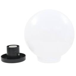 Berkfield Home LED Bowl Lamps 4 pcs Spherical 25 cm PMMA in White - thumbnail 5
