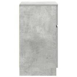 Berkfield Home Durable Bedside Cabinets 2 pcs Concrete Grey 39x35x65 cm Engineer - Size: 39 x 35 x 65 cm - thumbnail 8