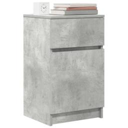 Berkfield Home Durable Bedside Cabinets 2 pcs Concrete Grey 39x35x65 cm Engineer - Size: 39 x 35 x 65 cm - thumbnail 4
