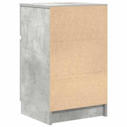 Berkfield Home Durable Bedside Cabinets 2 pcs Concrete Grey 39x35x65 cm Engineer - Size: 39 x 35 x 65 cm - thumbnail 9