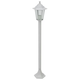 Berkfield Home Garden Post Lights 6 pcs E27 110 cm Aluminium White - thumbnail 2