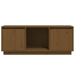 Berkfield Home TV Cabinet Honey Brown 110.5x35x44 cm Solid Wood Pine - thumbnail 6