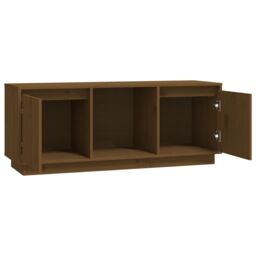 Berkfield Home TV Cabinet Honey Brown 110.5x35x44 cm Solid Wood Pine - thumbnail 5