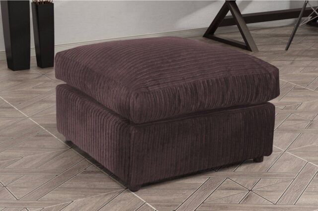 Snugg Furniture UK Limited Milo Jumbo Cord Fabric Footstool in Brown - image 1