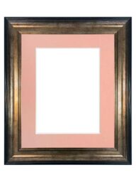 Frames & Mirrors 4U Scandi Black & Gold Frame with Pink Mount for Image Size A2 - thumbnail 1