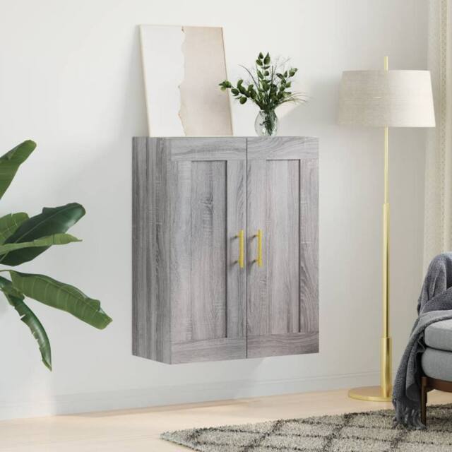 Berkfield Home Wall Mounted Cabinet Grey Sonoma 69.5x34x90 cm Engineered Wood - image 1