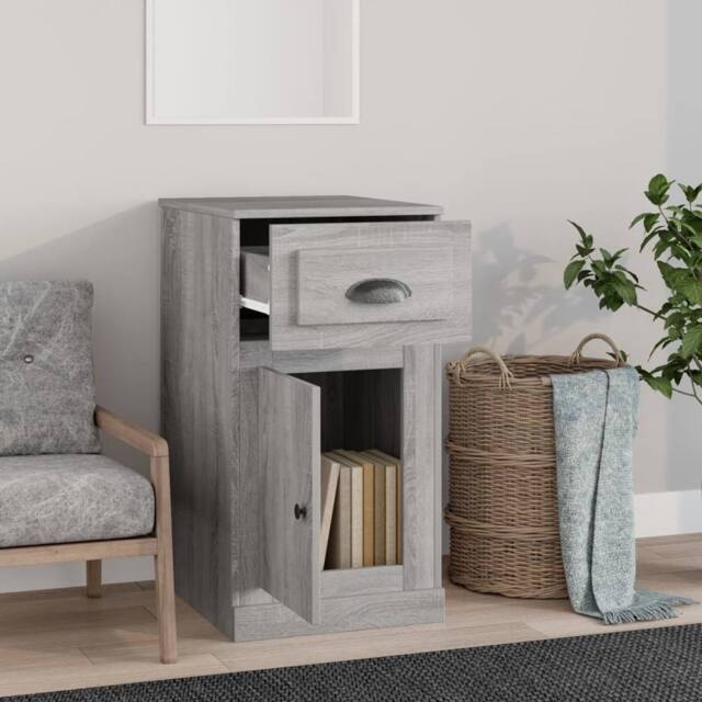 Berkfield Home Side Cabinet with Drawer Concrete Grey 40x50x75 cm Engineered Wood - Size: 40 x 50 x 75 cm - image 1