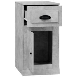 Berkfield Home Side Cabinet with Drawer Concrete Grey 40x50x75 cm Engineered Wood - Size: 40 x 50 x 75 cm - thumbnail 8