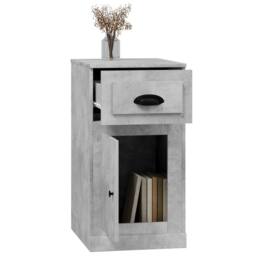 Berkfield Home Side Cabinet with Drawer Concrete Grey 40x50x75 cm Engineered Wood - Size: 40 x 50 x 75 cm - thumbnail 5