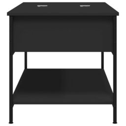 Berkfield Home Coffee Table Black 100x50x50 cm Engineered Wood & Metal - Size: 100 x 50 x 50 cm - thumbnail 6