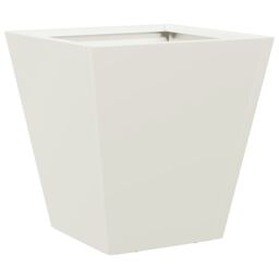 Berkfield Home Garden Planter White 30x30x30 cm Steel - Size: 30 x 30 x 30 cm - thumbnail 6