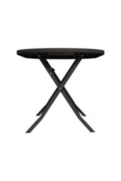 Living and Home Outdoor Folding Table with Umbrella Hole in Black - Size: Large - thumbnail 7