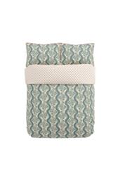 Sanderson 'Aubrey' Cotton Duvet Cover Set in Beige - Size: Super King - thumbnail 5