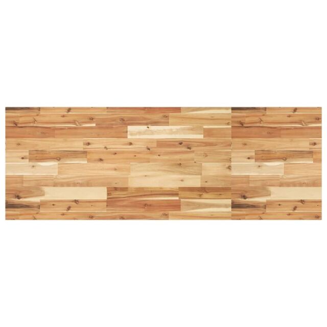 Berkfield Home Bathroom Vanity Top Oil Finished 140x50x2 cm Solid Wood Acacia in Brown - Size: 140 x 50 x 2 cm - image 1